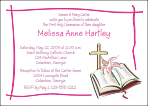 Chalice and Rosary First Communion Invitation