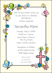 Flowers and Butterflies, Ivory, First Communion Invitation