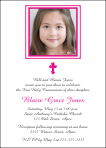 Simple Pink, Photo, First Communion Invitation