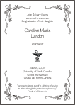 Bowl of Hygeia Pharmacist Symbol Graduation Announcement