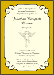 Caduceus Chiropractic Graduation Announcement or Invitation