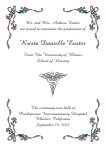 Caduceus Medical Symbol Graduation Announcement or Invitation