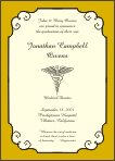 Caduceus Medical Symbol Graduation Announcement or Invitation