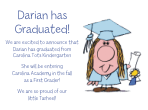 Cartoon Graduate with Carolina Blue Gown Invitation