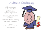 Cartoon Graduate with Blue Gown