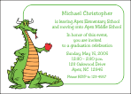 Dragon with Apple Graduation Invitation