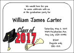 Graduation Invitation - Class of - Red and Black with border