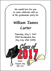 Graduation Invitation - Class of - Red and Black - vertical with border