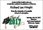 Graduation Invitation - Class of - Green and Yellow
