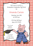 Graduation Invitation, Hoedown Pig Pickin