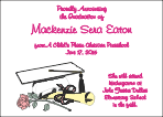 Graduation Announcement with White Cap and Pink Text