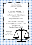 Scale of Justice Symbol Graduation Announcement or Invitation