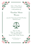 Scale of Justice Symbol Graduation Announcement or Invitation