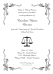 Scale of Justice Symbol Graduation Announcement or Invitation