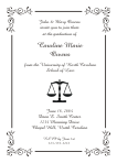 Scale of Justice Symbol Graduation Announcement or Invitation