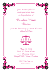 Scale of Justice Symbol Graduation Announcement or Invitation