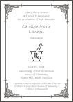 Pharmacist Mortar Pestle Symbol Graduation Announcement