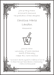 Pharmacist Mortar Pestle Symbol Graduation Announcement