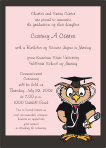 Girl Medical Owl Graduation Party Invitation