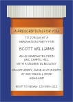 Prescription Bottle Graduation Party Invitation