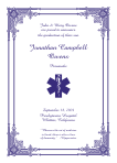 Paramedic<br>Star of Life Symbol Graduation Announcement