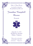 Paramedic<br>Star of Life Symbol Graduation Announcement