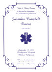 Paramedic<br>Star of Life Symbol Graduation Announcement or Invitation