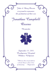 Paramedic<br>Star of Life Symbol Graduation Announcement
