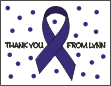 Blue Awareness Thank You Card
