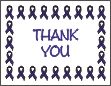 Blue Awareness Thank You Card