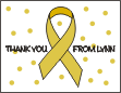 Gold Awareness Thank You Card
