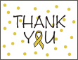 Gold Awareness Thank You Card