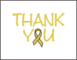 Gold Awareness Thank You Card