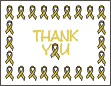 Gold Awareness Thank You Card