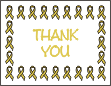 Gold Awareness Thank You Card