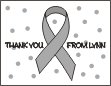 Gray Awareness Thank You Card