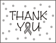 Gray Awareness Thank You Card
