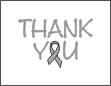 Gray Awareness Thank You Card
