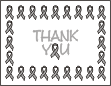 Gray Awareness Thank You Card