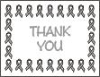 Gray Awareness Thank You Card