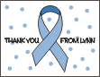Light Blue Awareness Thank You Card