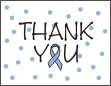 Light Blue Awareness Thank You Card