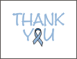Light Blue Awareness Thank You Card