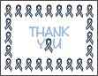 Light Blue Awareness Thank You Card