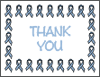 Light Blue Awareness Thank You Card