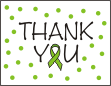 Light Green Awareness Thank You Card