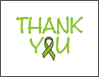 Light Green Awareness Thank You Card