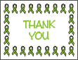Light Green Awareness Thank You Card