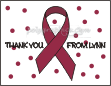 Maroon Awareness Thank You Card