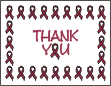 Maroon Awareness Thank You Card